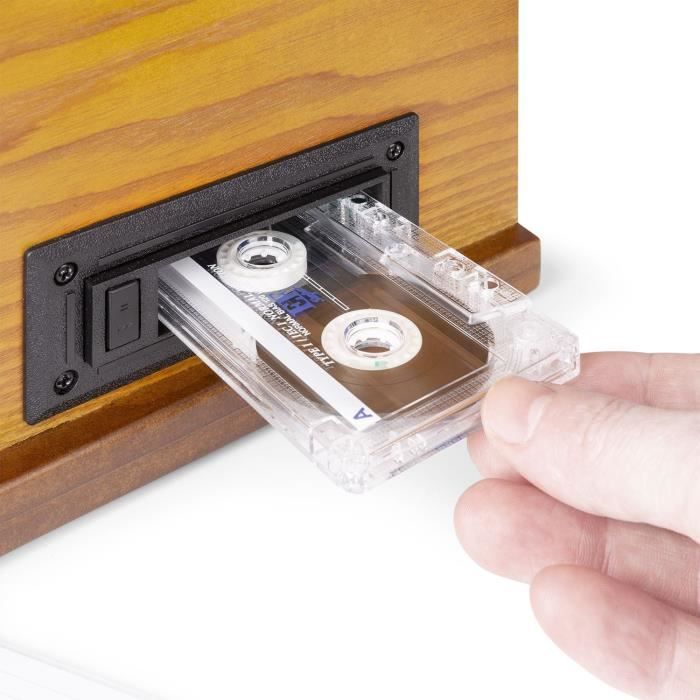 Platine vinyle - FENTON - Memphis - Bluetooth - DAB/FM - Bois clair