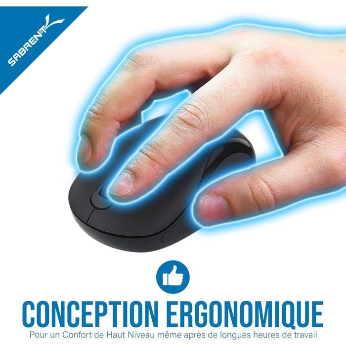Ratón inalámbrico TRAHOO, ratón para juegos con receptor USB, 1200 DPI, clic silencioso, ratón óptico para ordenador [J126]