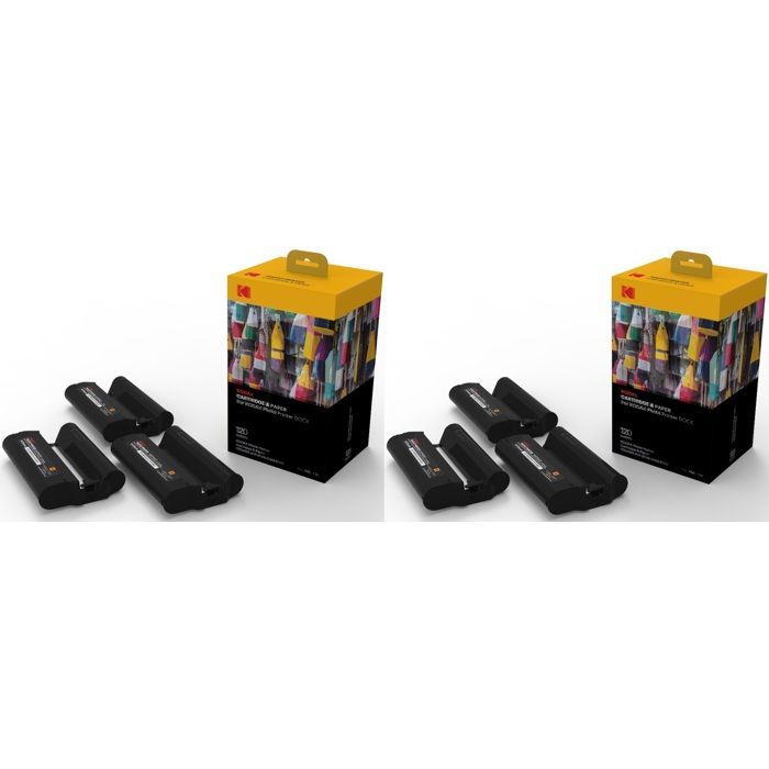 KODAK Pack 2 x PHC120 – Cartridge and paper for 240 10 x 15 cm photos (Compatible with KODAK PD450, PD480, PD450WIFI and PD460 printers)