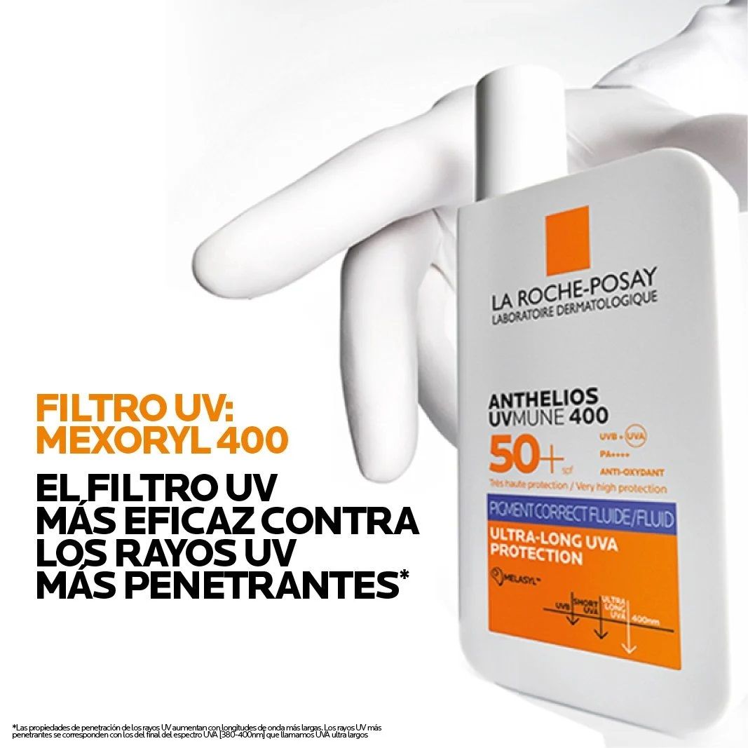 Anthelios UVMUNE 400 prettumsas šķidrums SPF50 Saules aizsardzības aptieka