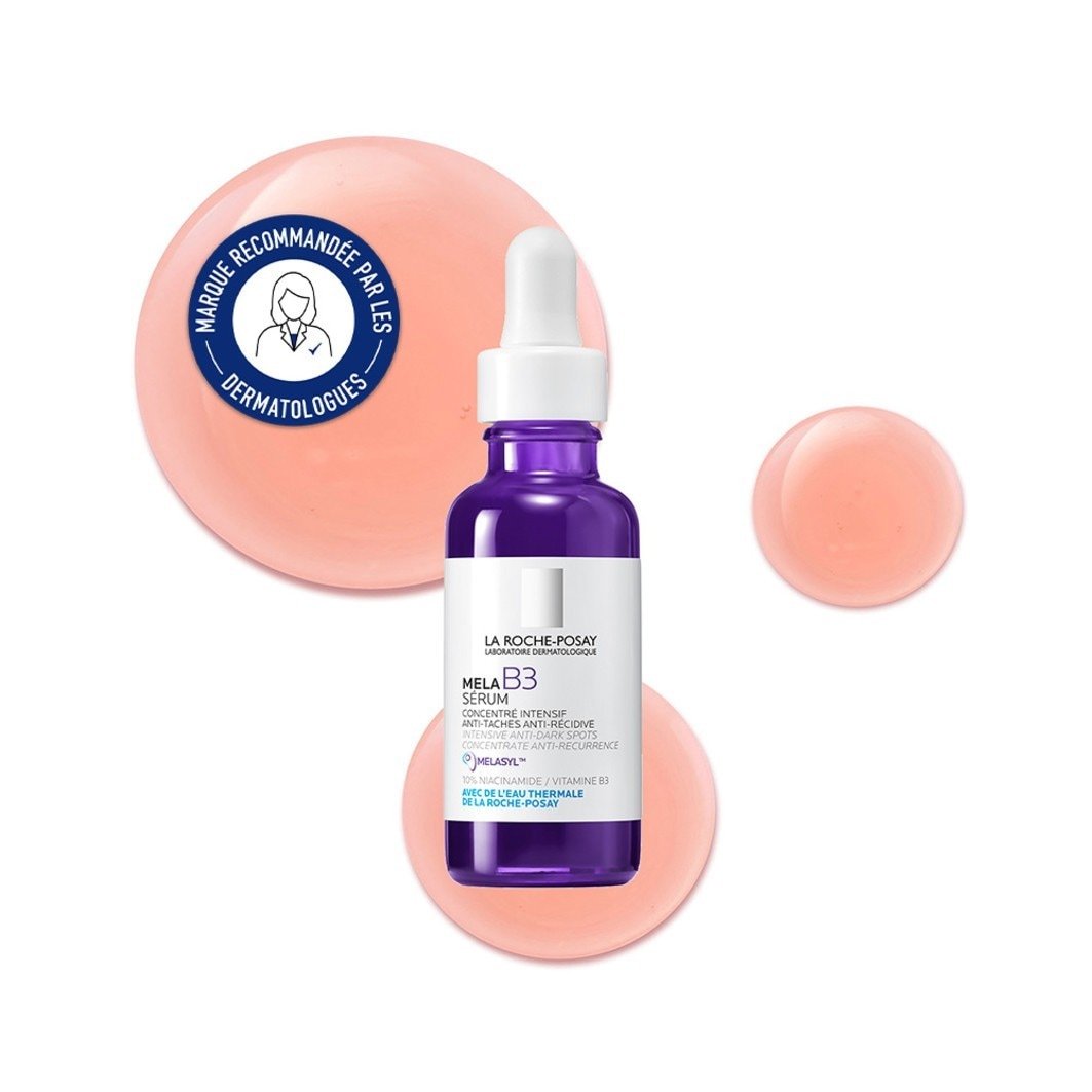 „La Roche-Posay“ drėkinamasis serumas „Mela B3“ intensyvus koncentratas nuo pigmentinių dėmių, apsaugantis nuo jų atsinaujinimo – 30 ml