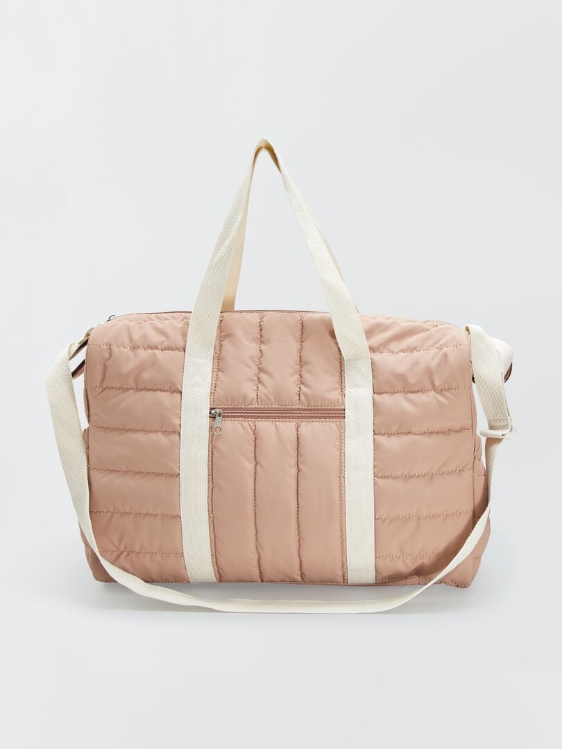 Bolsa para fraldas com tapete - BEGE