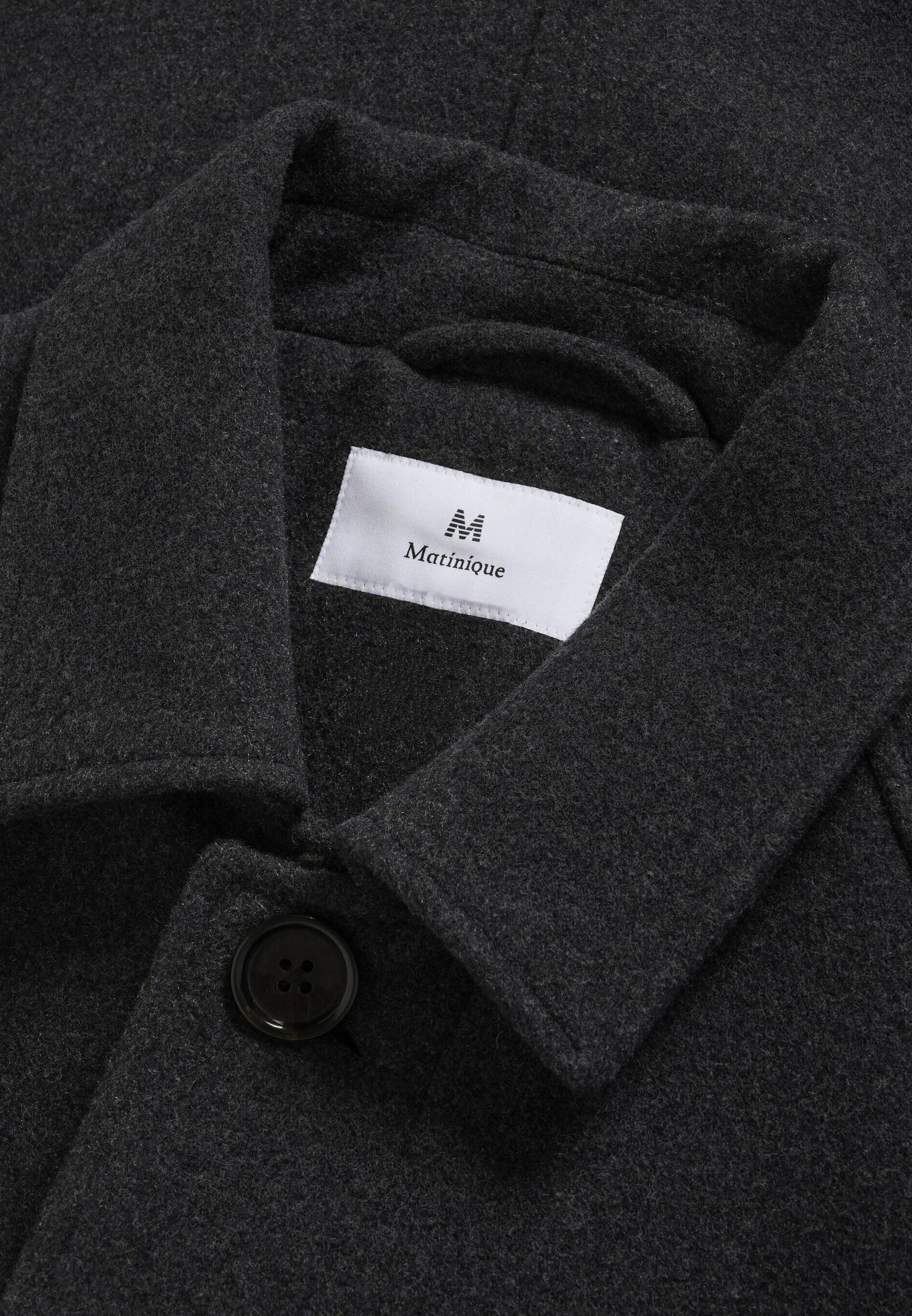 Klasický kabát Matinique - středně šedý melanž