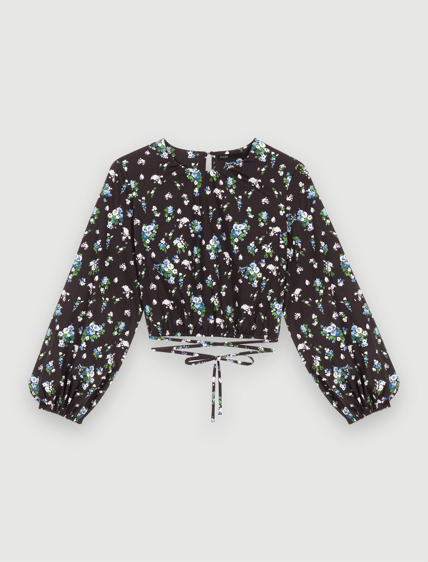 Top floral cu funde - Bouquet Bleu
