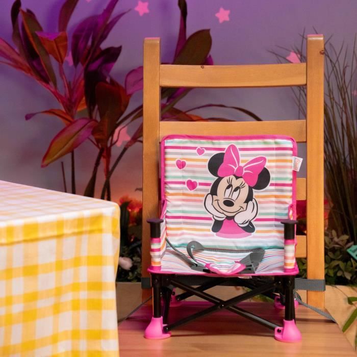 Seggiolino auto da viaggio pieghevole e portatile Disney Baby -Minnie-, leggero e facile da pulire, con borsa per il trasporto inclusa.