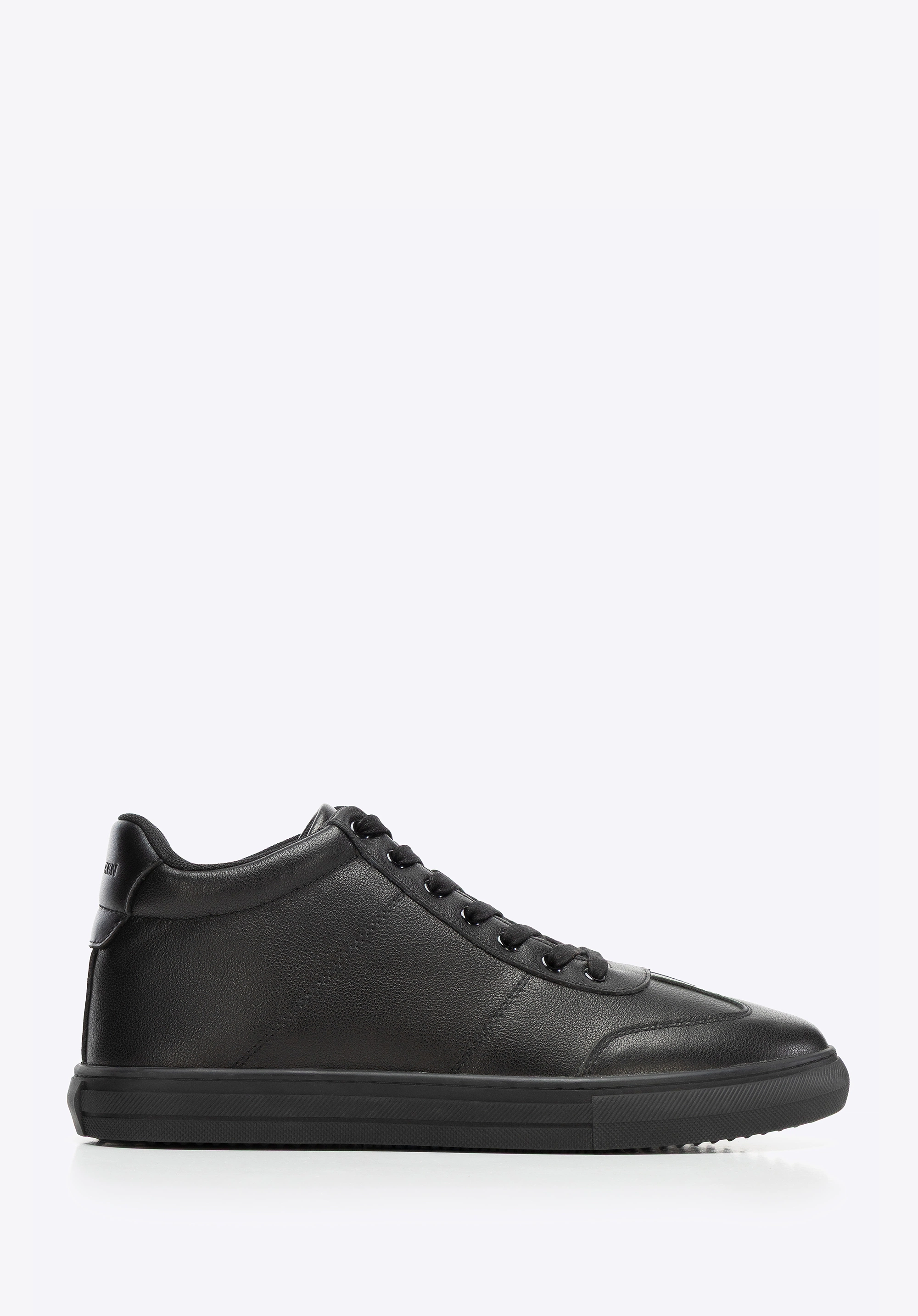 Męskie sneakersy z naturalnej skóry licowej czarne