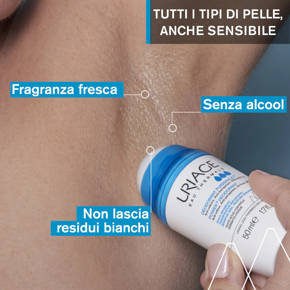 IGIENE CORPO Deodorante Power3 Roll-on, Efficacia antitraspirante antiodore 24h - Deodorante Roll-on