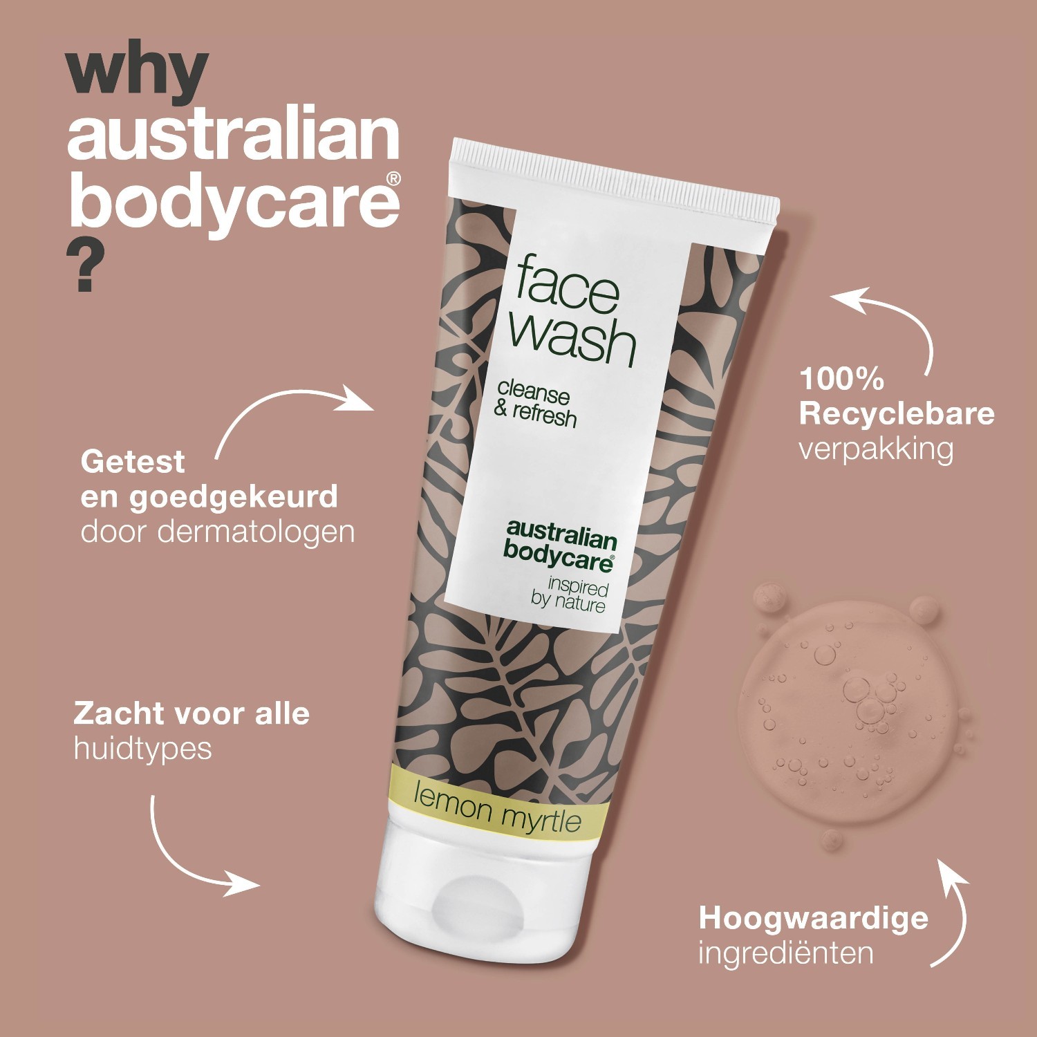 Australian Bodycare tīrīšanas želeja sejas mazgāšanas želeja ar citronu un mirti - 100 ml