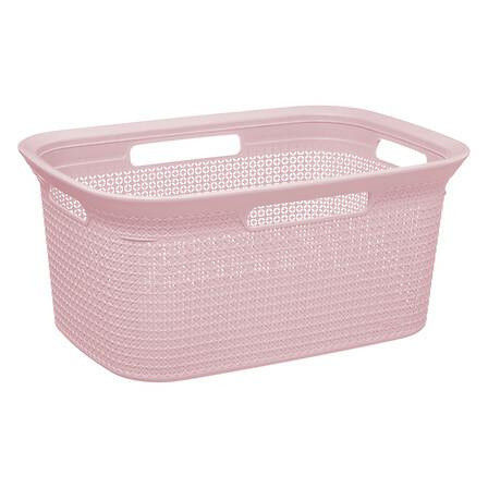 Kosz na pranie scandi 45l różowy 59 x 41 cm lekki