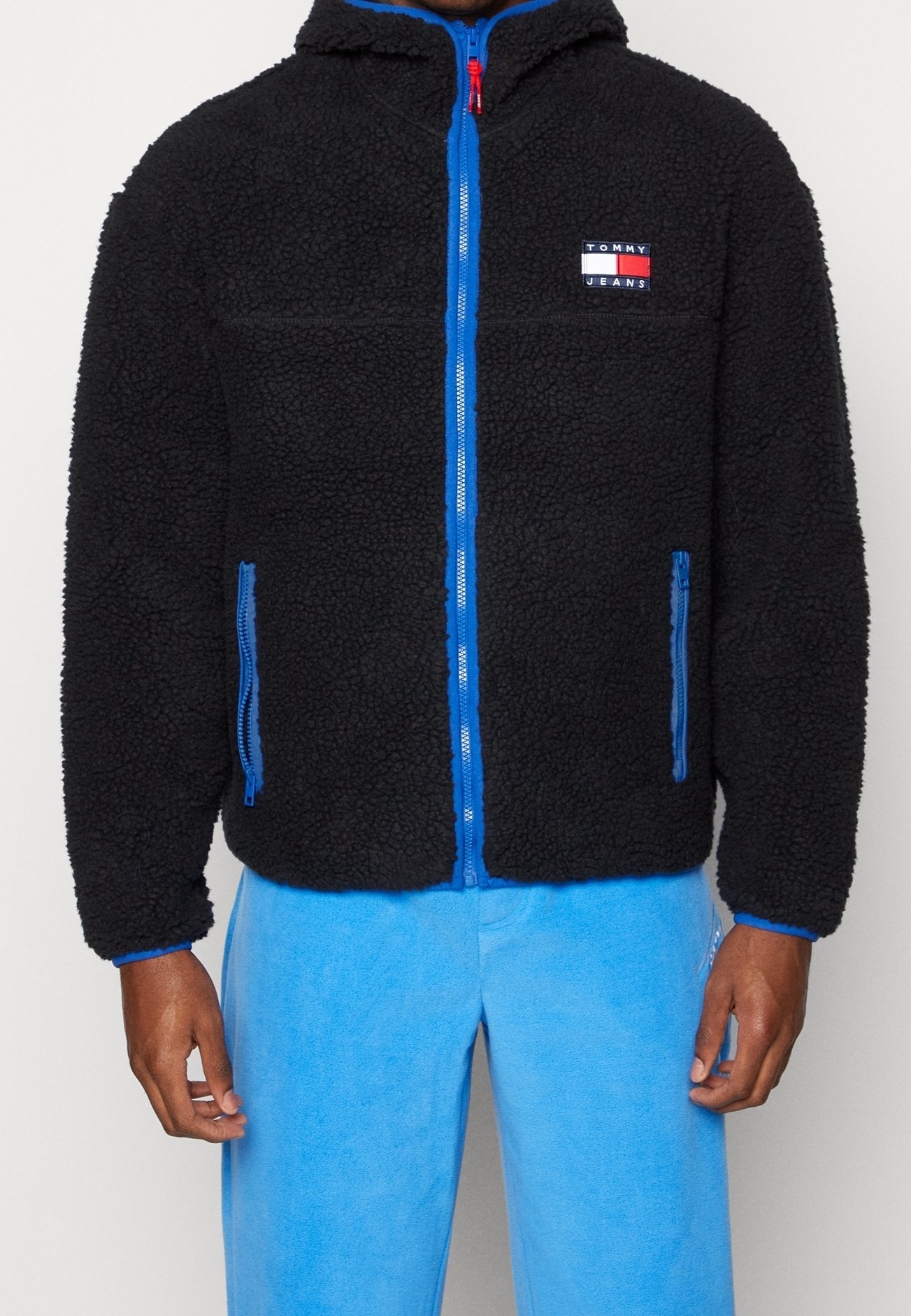 Tommy Jeans fleecejack - zwart