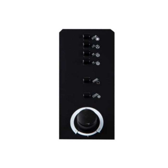 Enfriador de aire DOMO de 67 cm y 70 W, color blanco y negro.