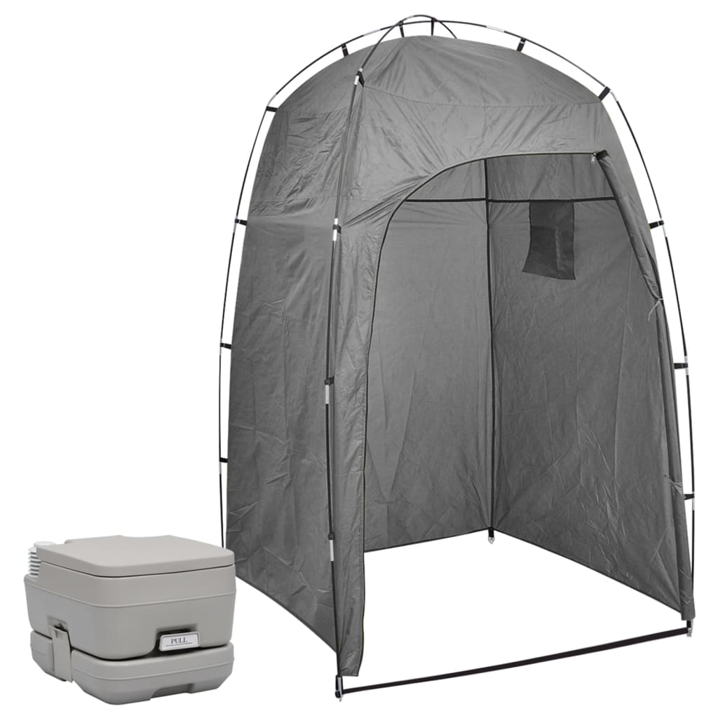 Sanitário portátil para camping Vidaxl 10L com barraca