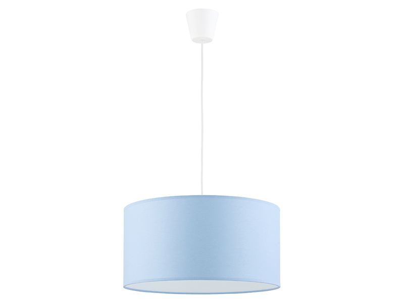 Lampa wisząca dziecięca Rondo tkaninowa niebieska