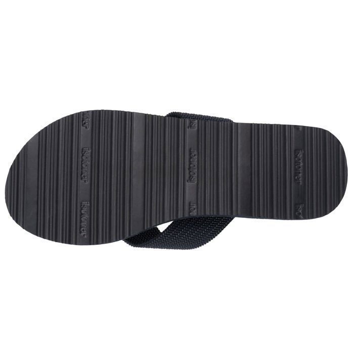 Chanclas Isotoner para hombre, muy cómodas, con caña ancha, estampado de camuflaje azul marino.