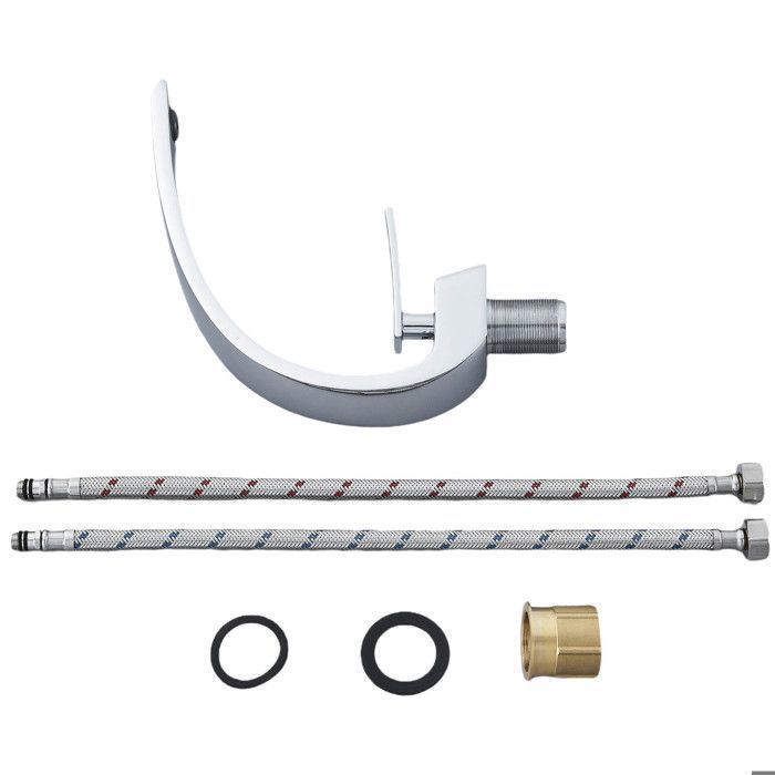 Grifo de baño, grifo mezclador para lavabo, agua fría y caliente disponible, cromado