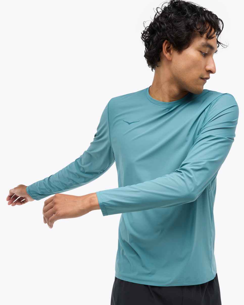 HOKA Airolite Run Long Sleeve Mountain Fog