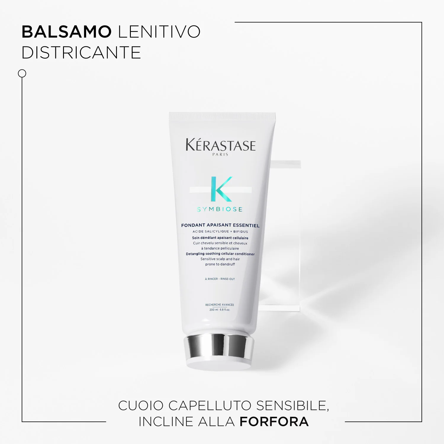 Symbiose Fondant Apaisant Essentiel - Balsamo Purificante Capelli, Balsamo Idratante Capelli
