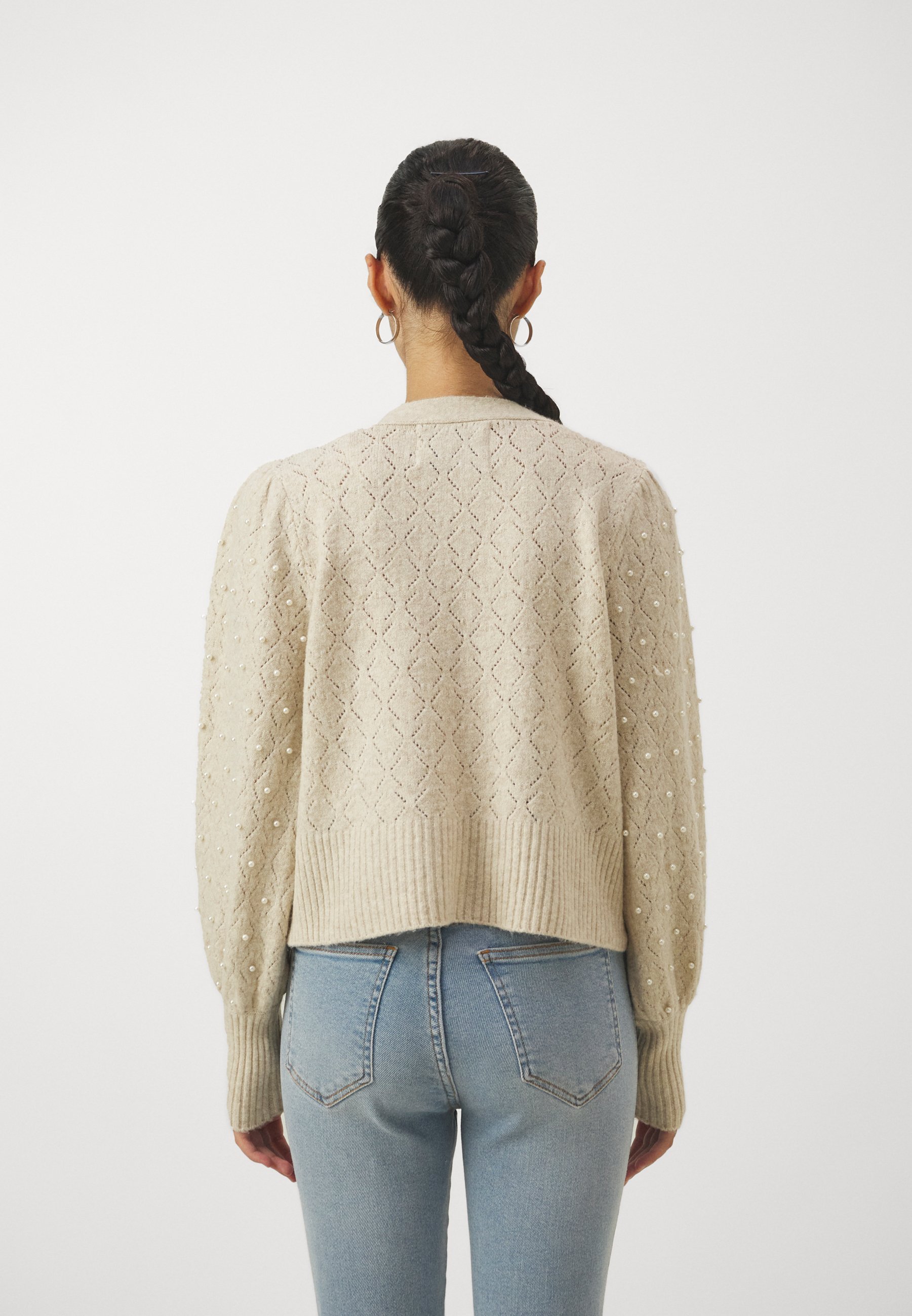 ONLY Petite ONLLIA LIFE PEARL - Cardigan - beige