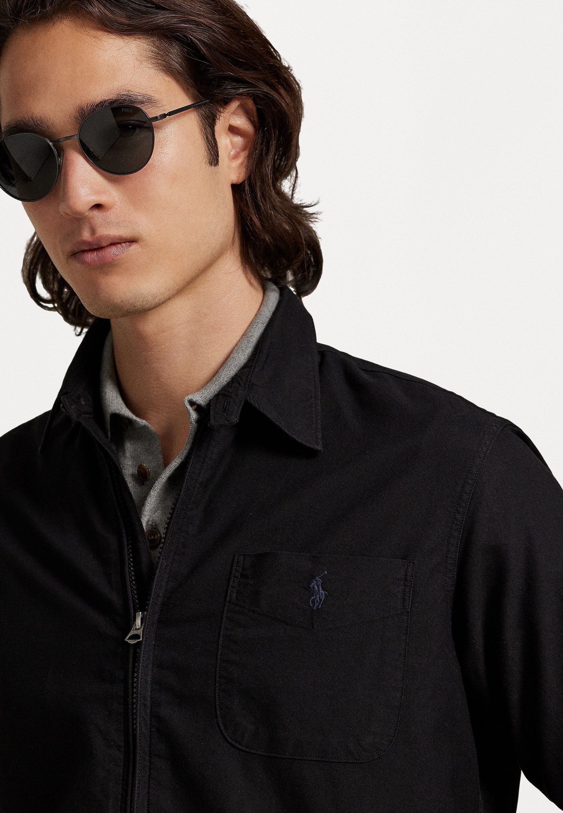 Camicia Oxford tinta in capo Polo Ralph Lauren - Giacca leggera - nera
