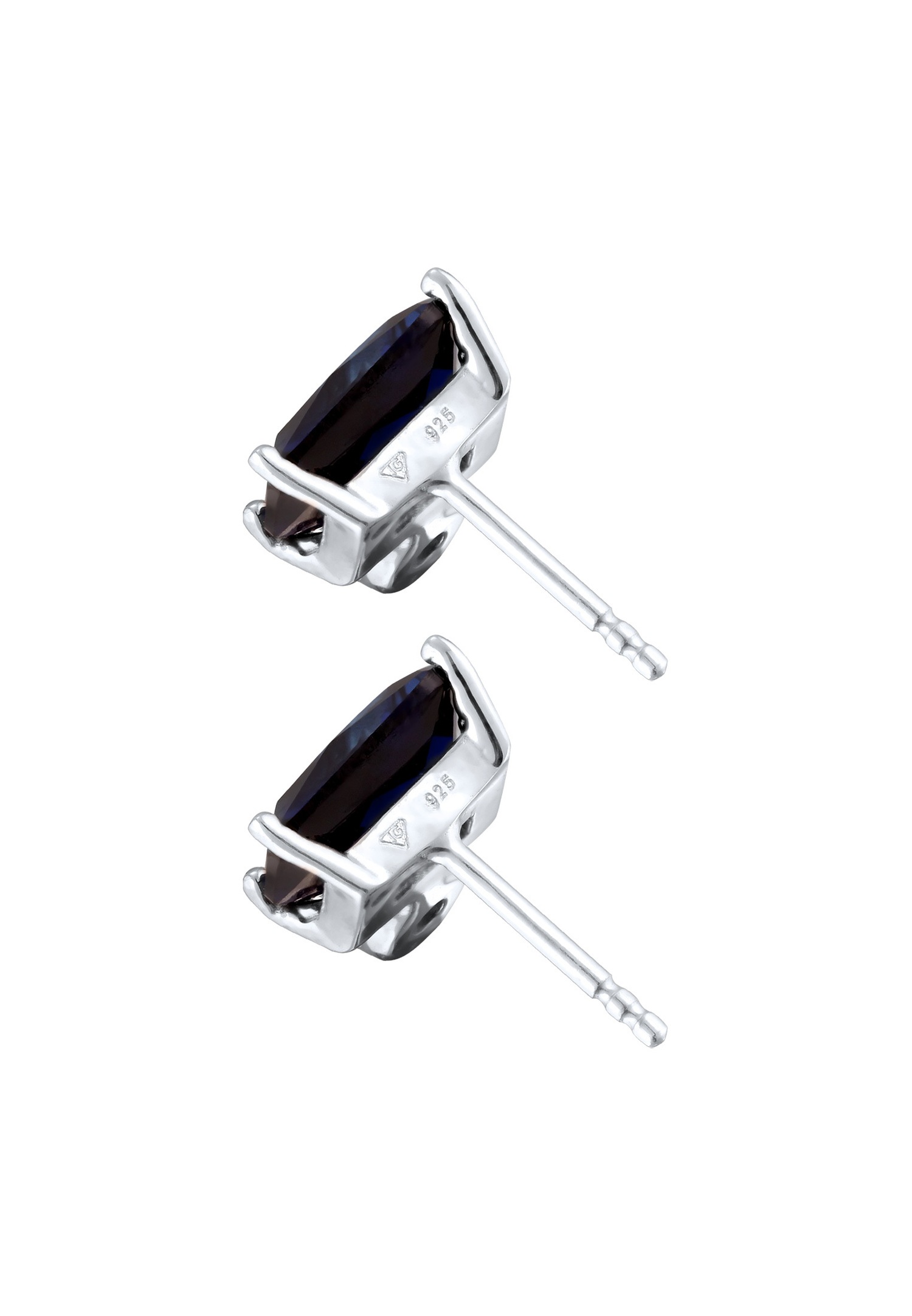 Elli PREMIUM Elli PREMIUM Boucles d'oreilles Femme Saphirs Octogone Bleu foncé Argent Sterling 925