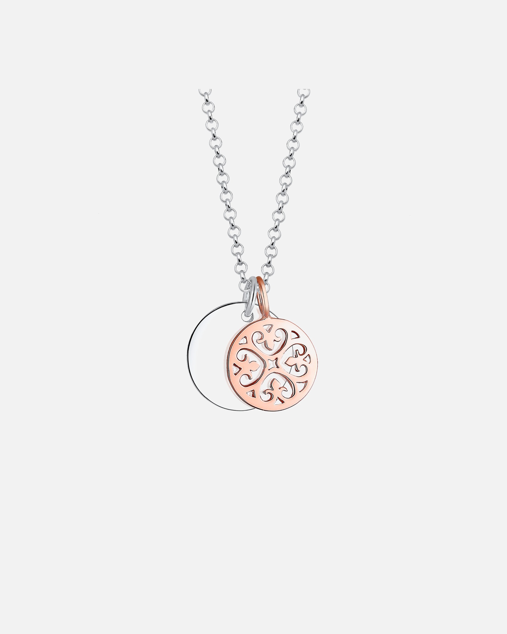 Elli Bi Color Ornament Kreis 925 Sterling Silber