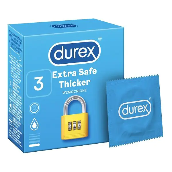 Durex Extra Safe prezerwatywy, 3 szt.