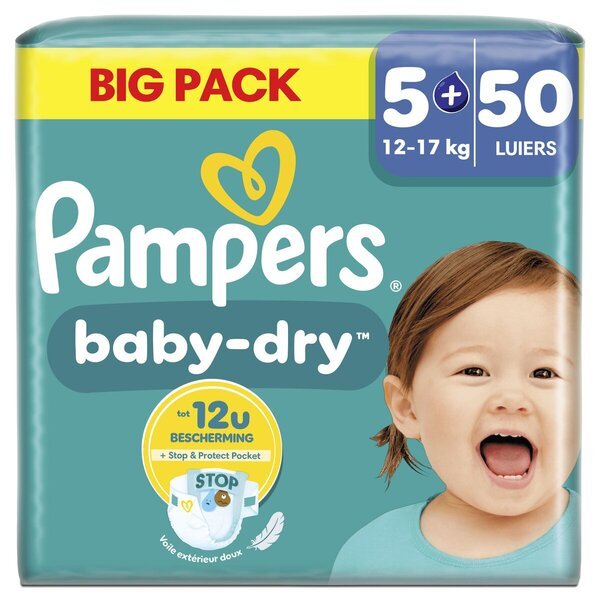 Pampers Baby-Dry pelene veličine 5+ (12-17 kg), 50 komada