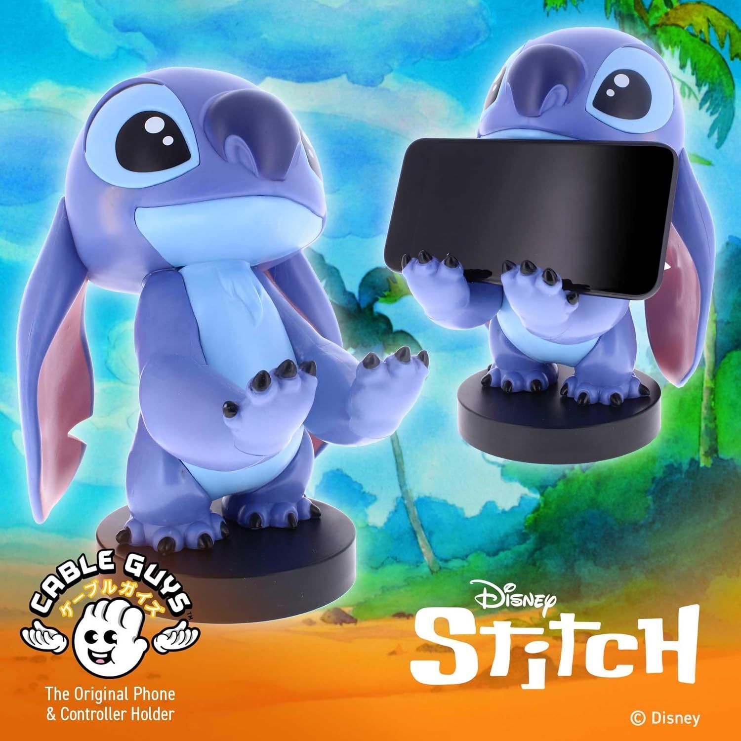 Statuetta Disney Stitch - EXQUISITE GAMING - Cable Guys - Porta cuffie, smartphone o piccolo accessorio - 20 cm