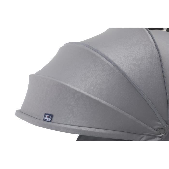 Cochecito compacto CHICCO Ohlala 3 - Desde el nacimiento - Hasta 15 kg - Respaldo reclinable - Barra de seguridad - Gris niebla