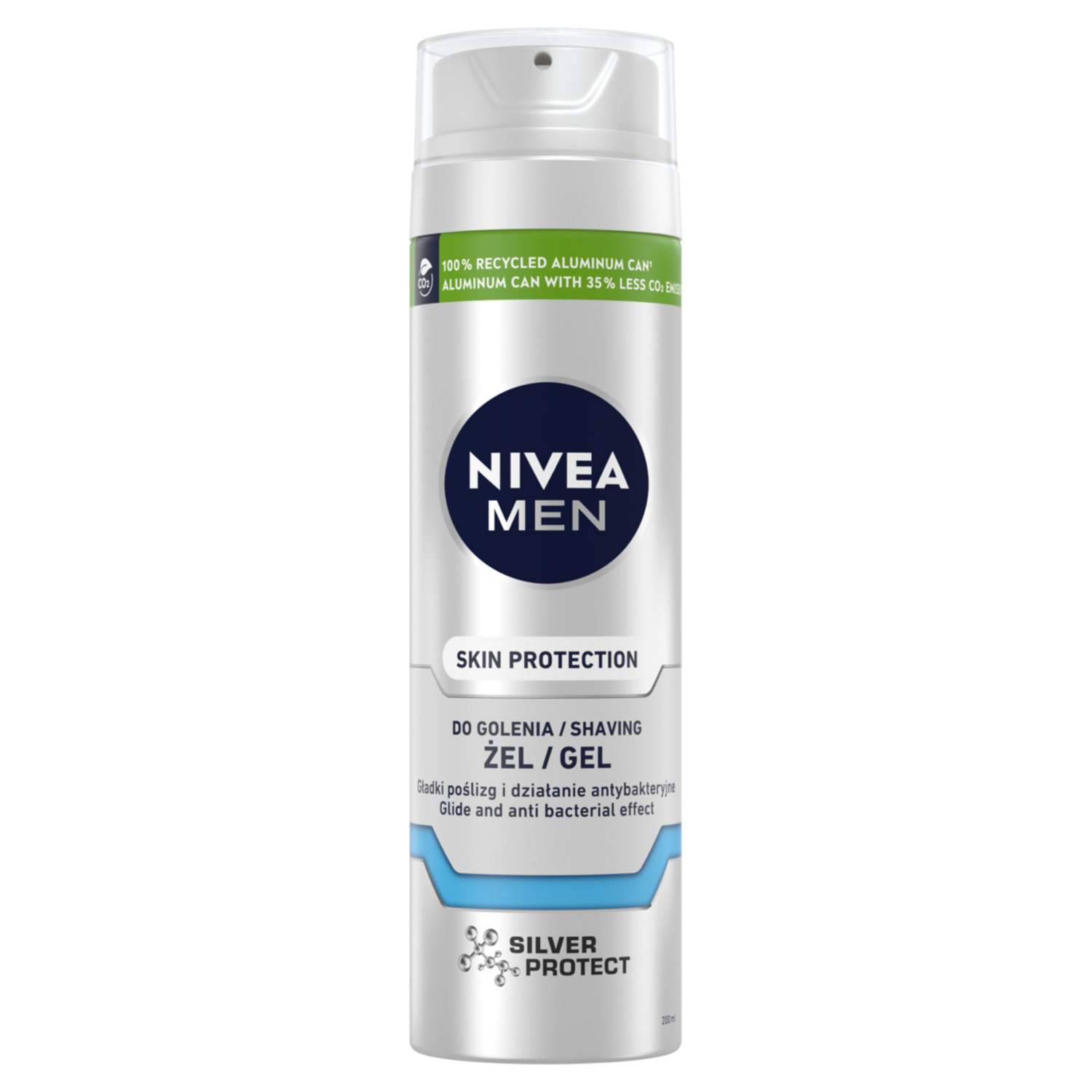 Nivea Men -parranajogeeli 200ml Silver Protection Men