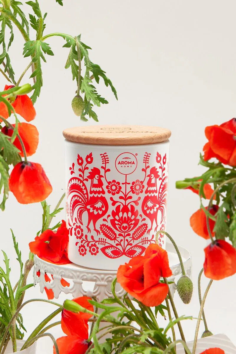 Aroma Home Kocham Polskę Świeca zapachowa Kwiat Maku