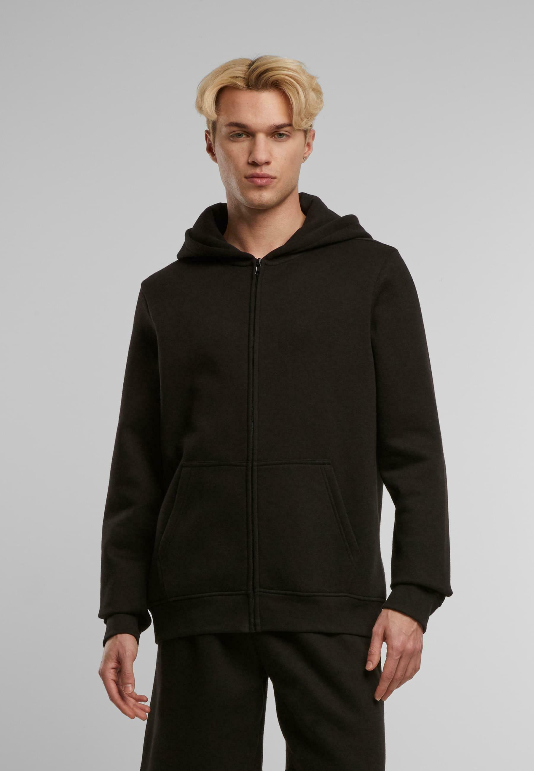 Sweat à capuche zippé Urban Classics - noir