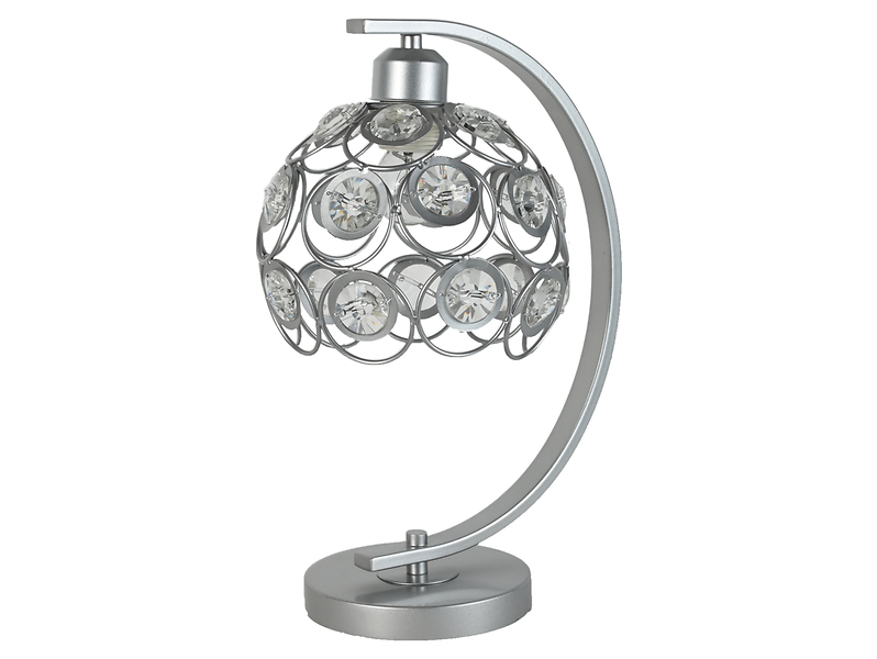 Lampa stołowa Florence stalowa srebrna