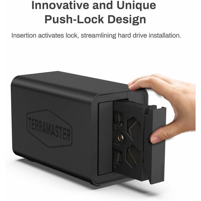 TERRAMASTER D5 Box ibrido a 5 alloggiamenti per HDD/NVMe, USB 3.2 Gen2 10Gbps, RAID 0/1/JBOD + modalità esclusive (senza disco)