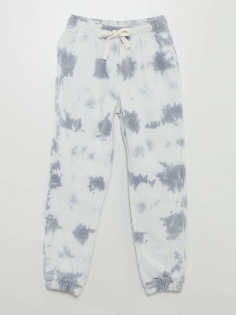 Calça de moletom tie-dye - CINZA