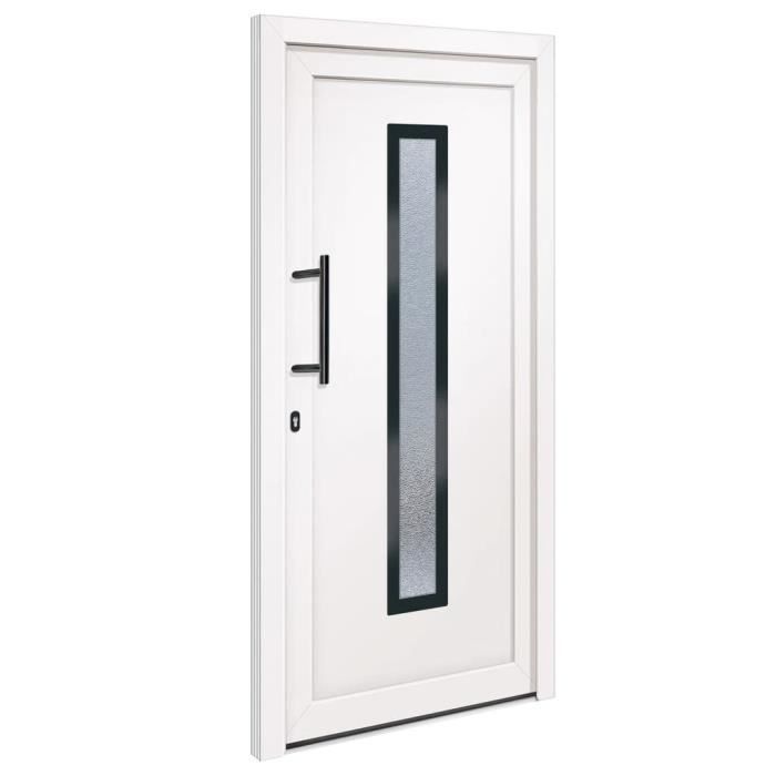 vidaXL Porte d'entrée Blanc 98x200 cm PVC 3157075