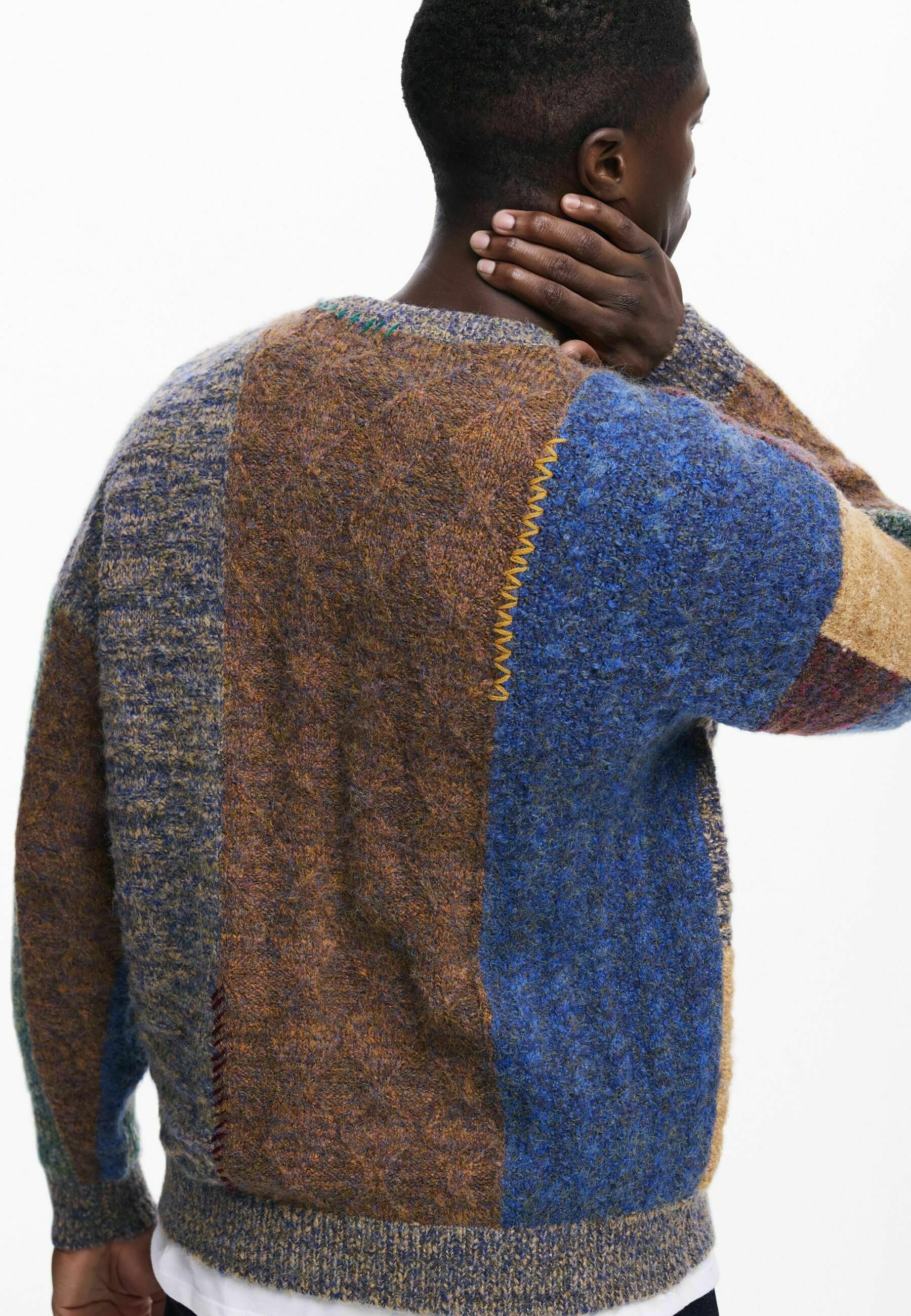 Pull Desigual THICK PATCHWORK multicolore