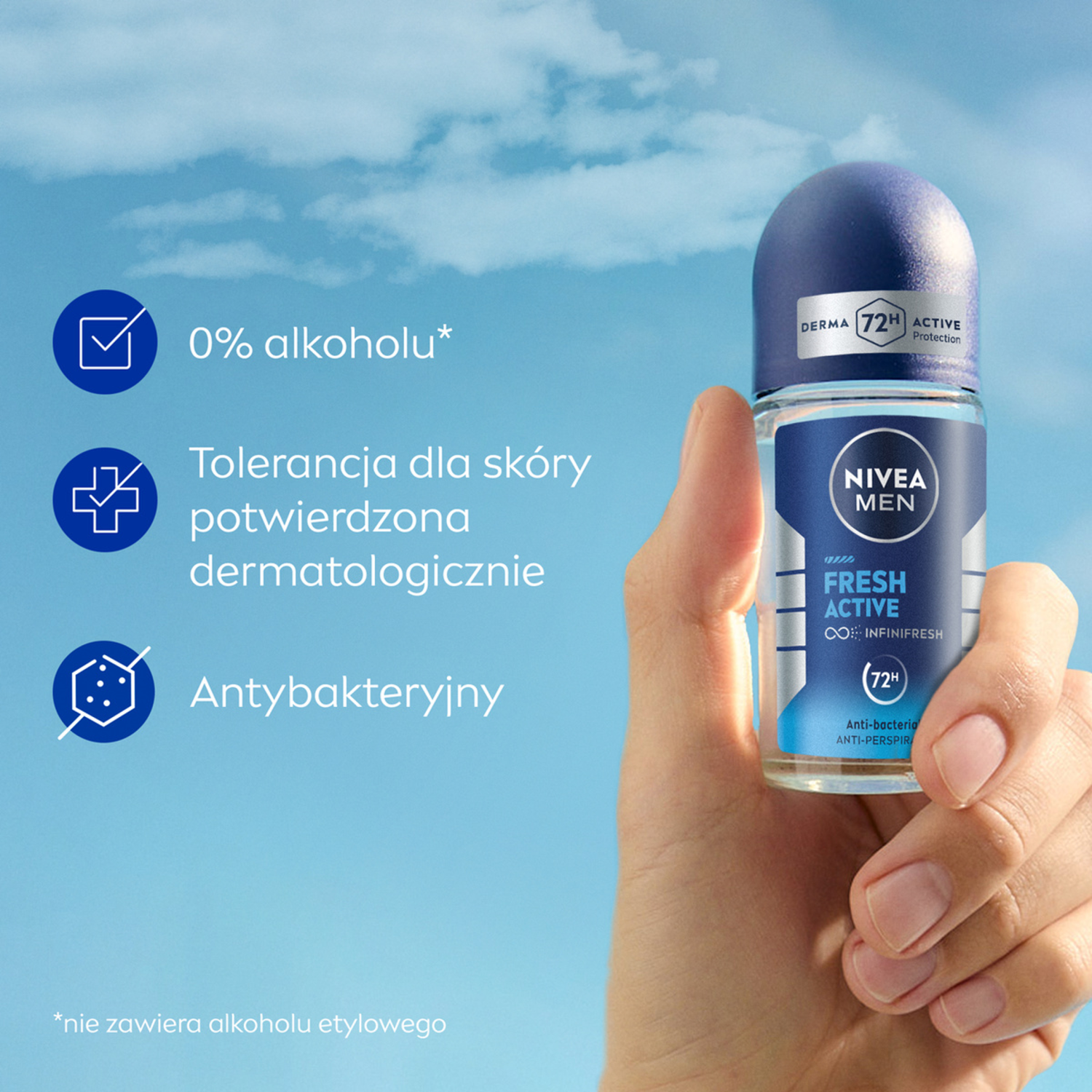 Nivea Men Roll-on Antiperspirant 50ml Fresh Active Men
