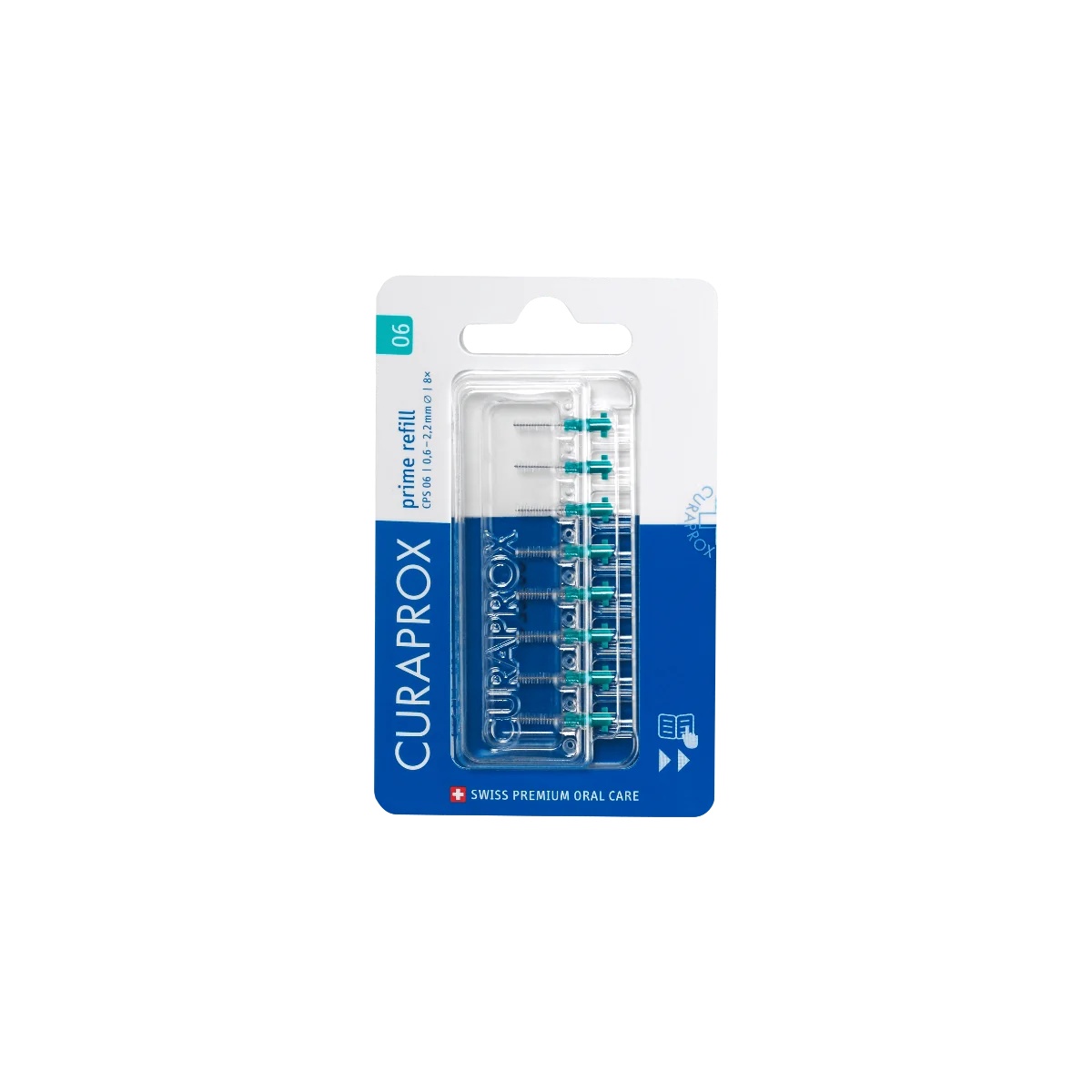 CURAPROX Recharge Curaprox Cps 06 Prime Turquoise 8 pièces Brosse interdentaire