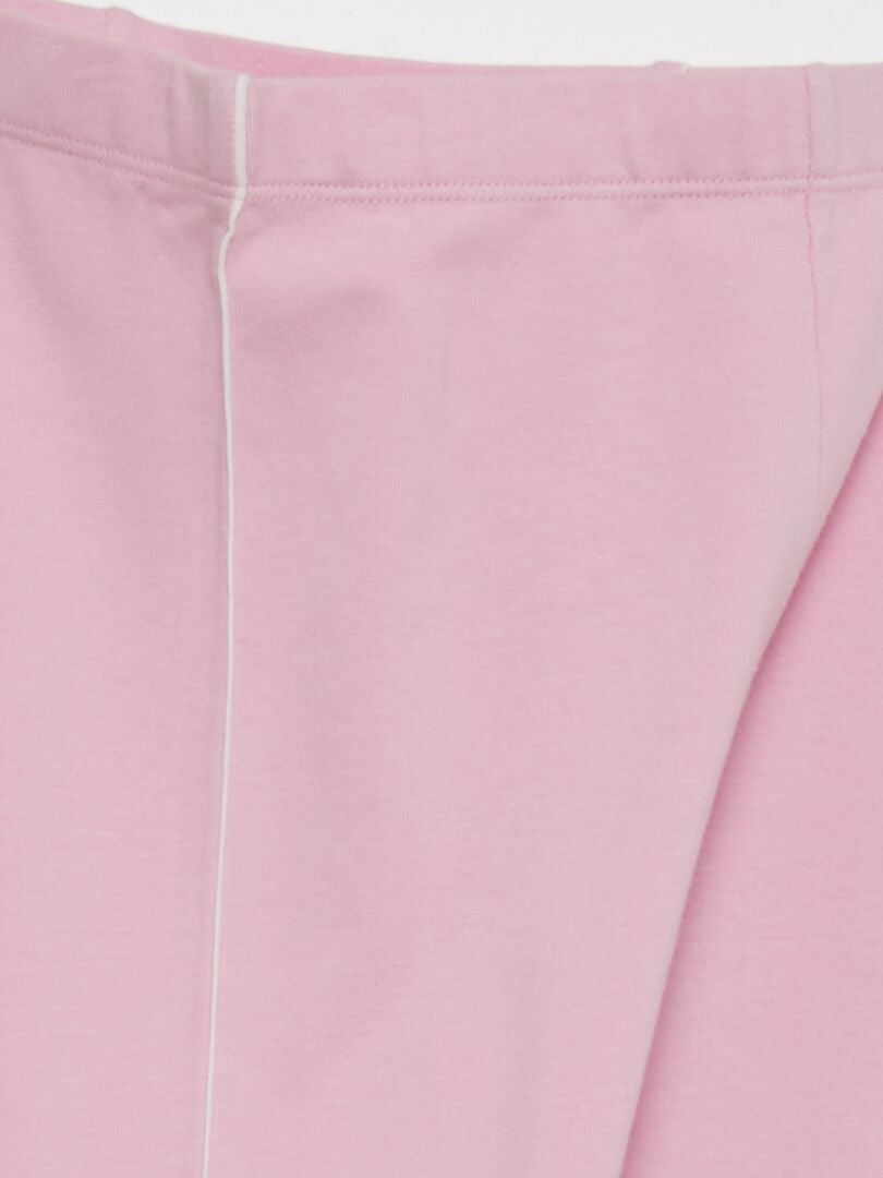 Calça legging de malha elástica com cós elástico - ROSA