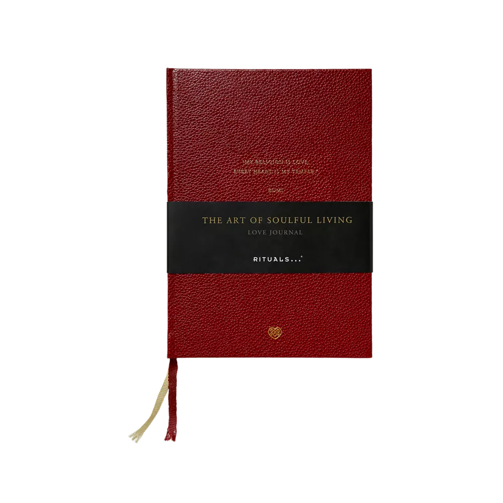 Cuaderno artesanal House of Rituals Love Journal con bordes dorados