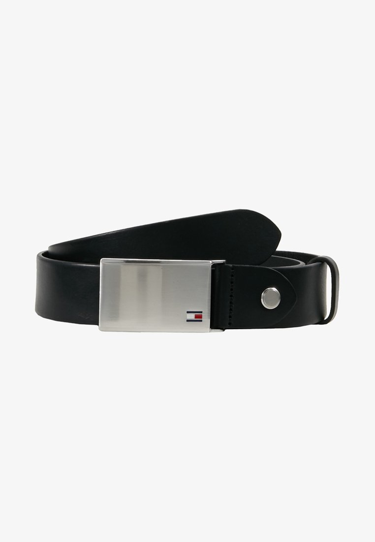 Tommy Hilfiger PLAQUE BELT - Poslovni pas - črn