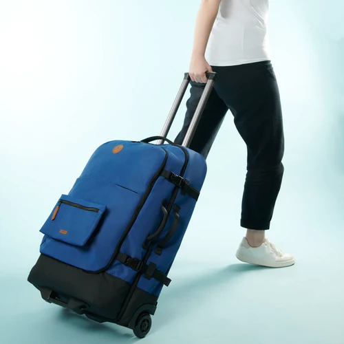 Cabaia Valise souple 2 roues medium Shiraz bleu