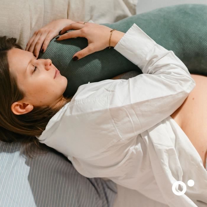 Pregnancy and nursing pillow - DOOMOO - Buddy - Ultra comfort - Oeko-Tex certified - Green Corduroy