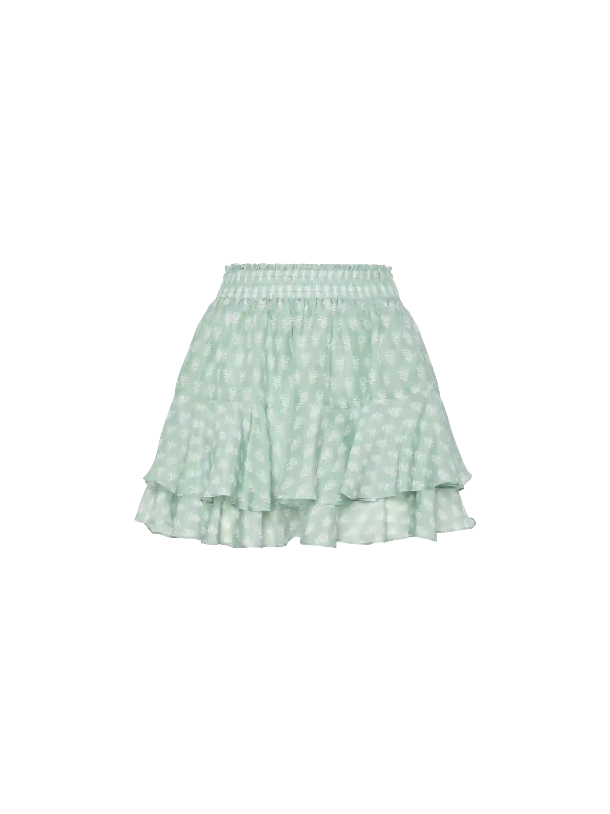 Ibiza minirok van zijden voile met bloemenprint