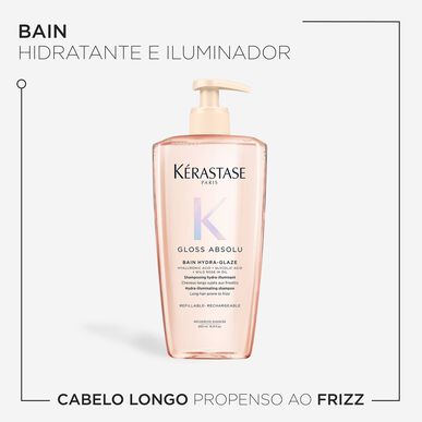 Kérastase Gloss Absolu Bain Hydra-Glaze Shampoo Champô Cabelo Longo Frizz Recarregável 500 ml 500 ml