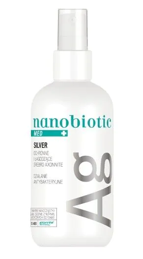 Nanobiotic Med Silver Leczenie Skóry i Błon Śluzowych Spray 150 ml