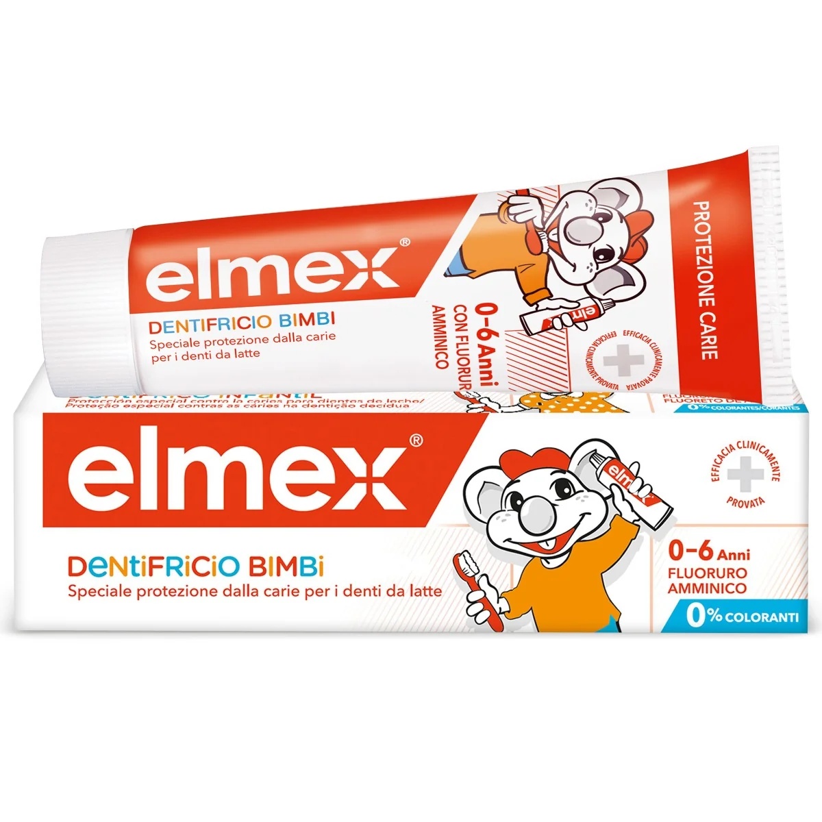 Dentifrice ELMEX Elmex Bimbi pour enfants de 0 à 6 ans 50 ml, protection contre les caries
