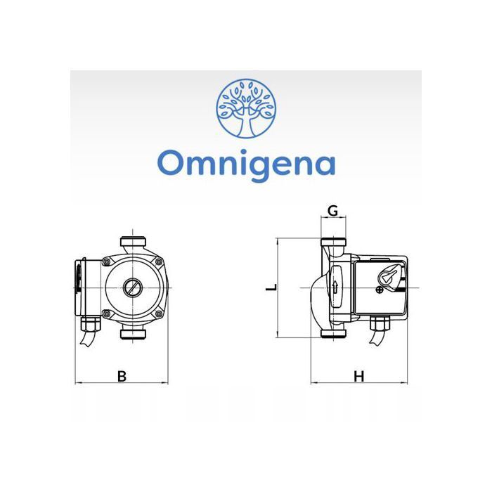Bomba de circulación de calefacción central - OMNIGENA - OMIS 25-60/180 - Agua potable - Clase energética A