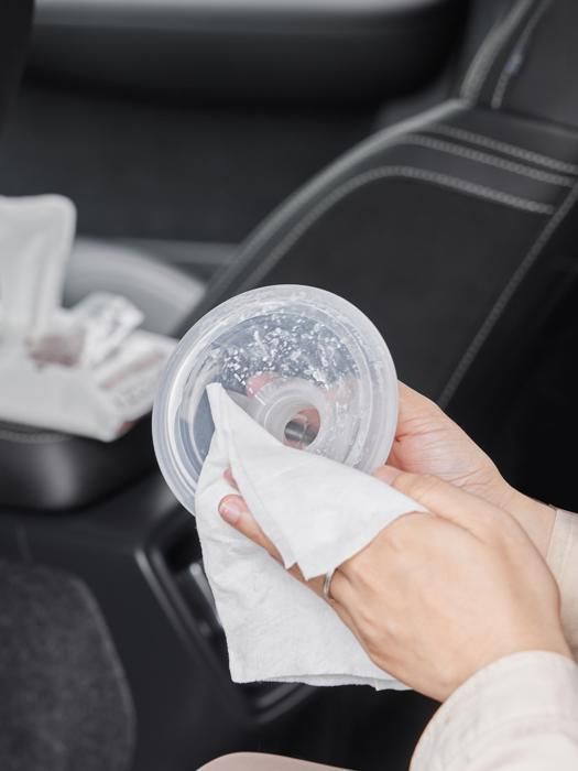 Momcozy Lingettes Naturelles pour Tire-lait, pour Nettoyer les Pièces du Tire Lait
